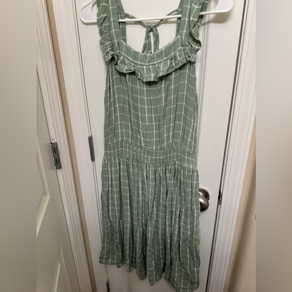 Green plaid dress size M